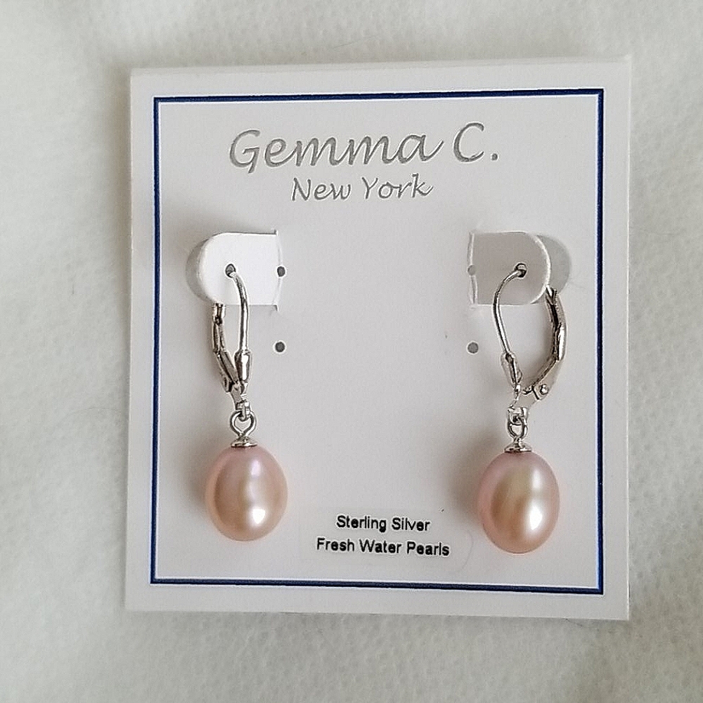 Sterling Silver  Freshwater Pearl Earrings